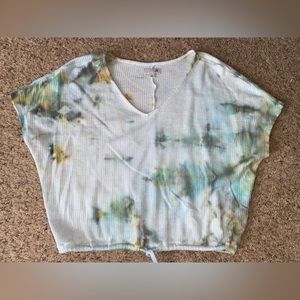 SO Tie Dye crop top with draw string at bottom, size XXL